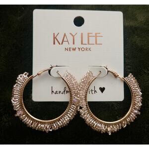 Kay Lee Luxury Fashion Hoop Statement Earrings